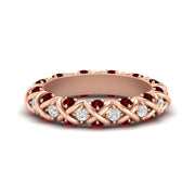 xoxo-eternity-diamond-wedding-band-with-ruby-in-rose-gold-FD11380BGRUDR-NL-RG